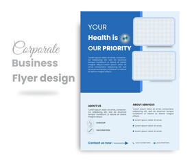 medical flyer design template