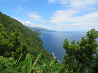 view from pico island, azores - portugal to the ocean