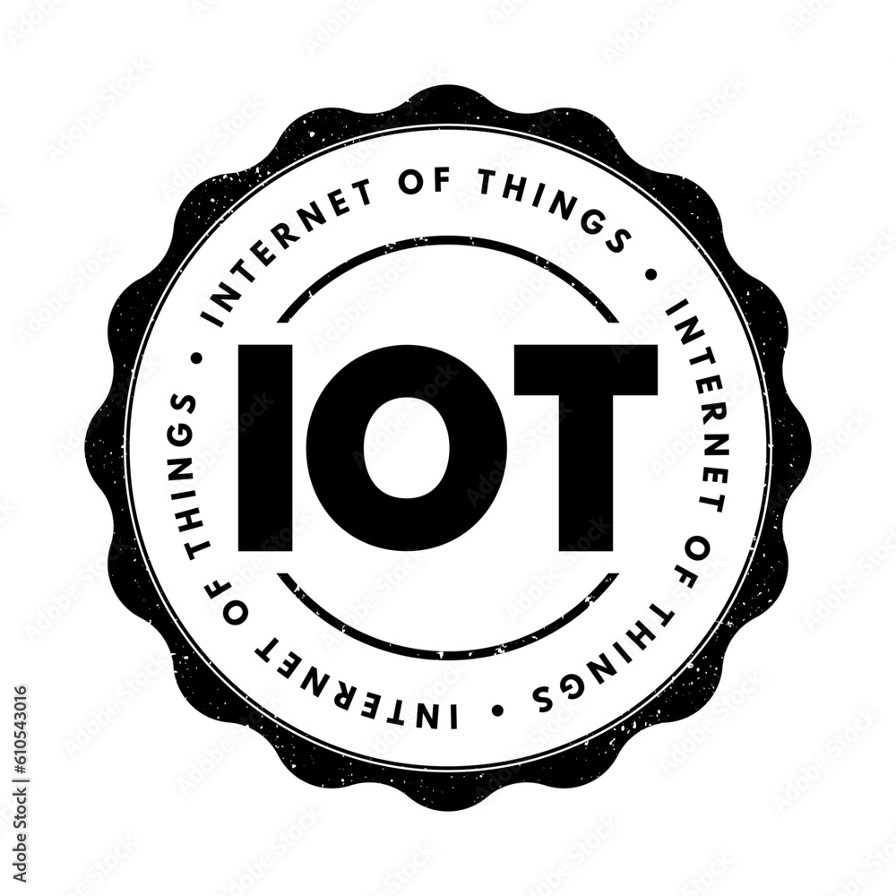 Poster iot internet of things - physical objects that are embedded with sensors, software, and other techno