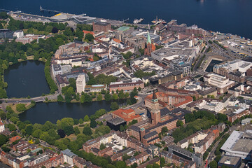 aerial view of the city Kiel