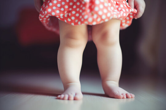 close up of Babys legs