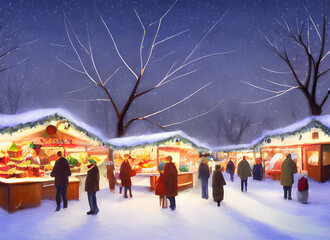 Obraz premium Winter Market
