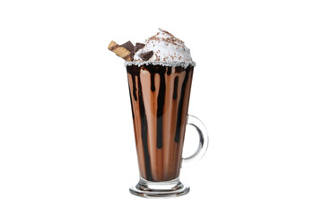 PNG, Chocolate milkshake isolated on white background