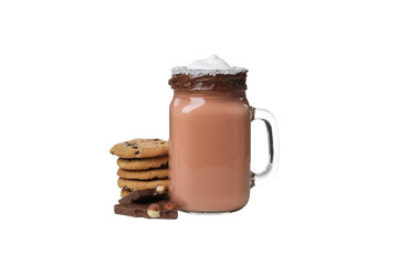 PNG, Chocolate milkshake isolated on white background