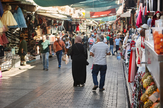 Grand bazaar in Istanbul city center. Traditional market place. Turkey