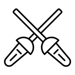 Fencing Sports Icon