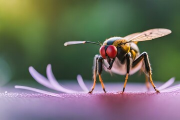 fly on a flower