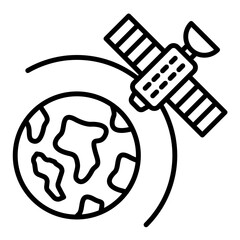 Satellite Earth Icon