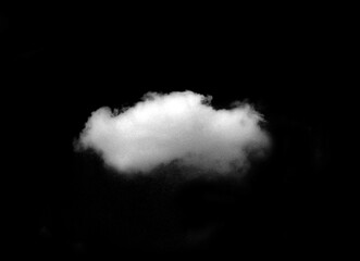 White clouds isolated on black background Clouds set on black