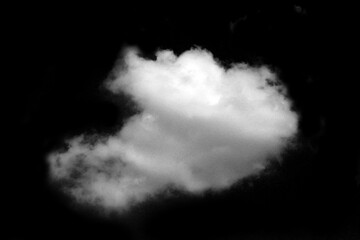 White clouds isolated on black background Clouds set on black