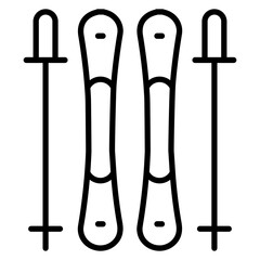 Ski Sticks Icon