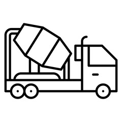 Concrete Mixer Truck Icon