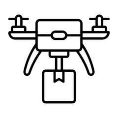 Obraz premium Drone Delivery Icon