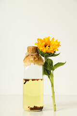 Concept of ingredients for cooking - Sunflower oil