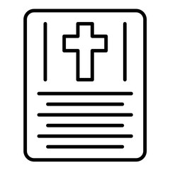 Obraz premium Death Announcement Icon