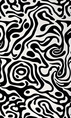 Abstract black & white seamless pattern