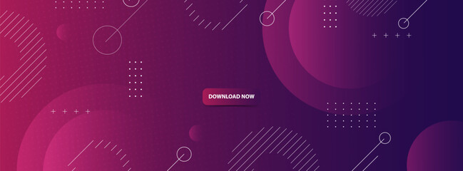 Modern banner background, colorful, gradation dark purple and red, element Memphis,eps 10