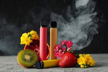 Smoking devices - electronic cigarette, concept of modern smoking