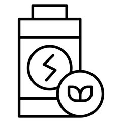 Fototapeta premium Bio Battery Icon