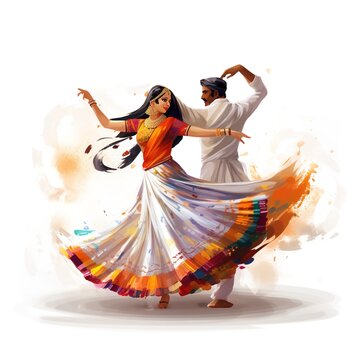 Dandiya night celebration on navratri.