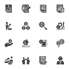 Business and finance vector icons set