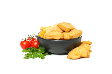 PNG, Concept of fast food - nuggets, isolated on white background