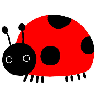 recommend clip art: Cartoon cute sweet red lady bug element.