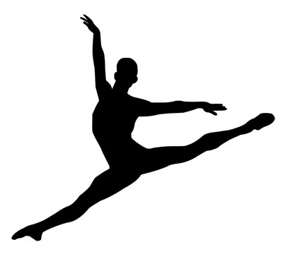 outline of a dancer in a ballet jump gran jet
