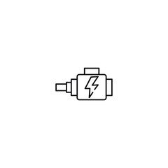 Automotive alternator linear icon concept. Automotive alternator line vector sign, symbol, illustration.