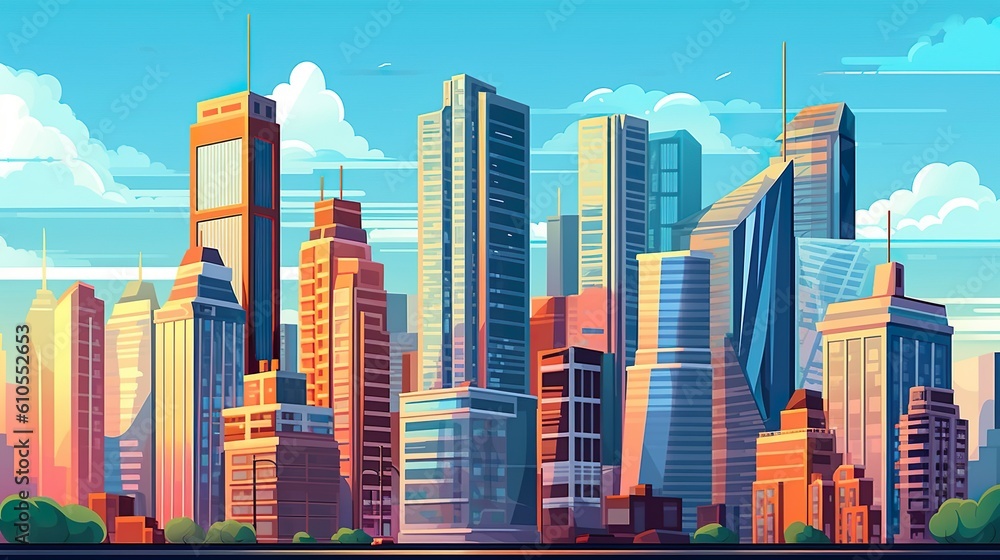 Poster background modern architecture. an artistic illustration showcasing the unique and inspiring forms o