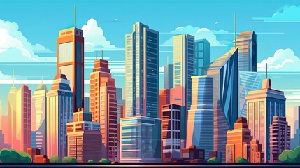Background Modern architecture. An artistic illustration showcasing the unique and inspiring forms of modern architecture, presented in a stylish banner design. Generative AI.