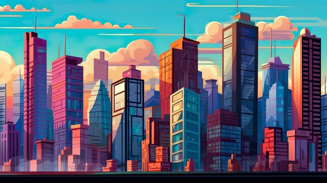 Background Modern architecture. A mesmerizing illustration capturing the essence of modern architectural design, presented in a captivating banner design. Generative AI.