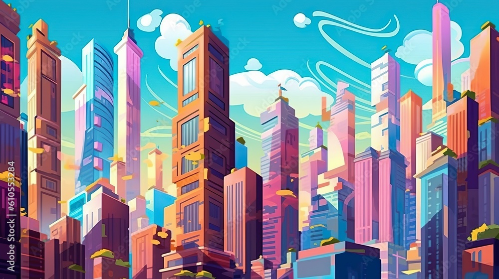 Poster background modern architecture. a captivating banner design featuring an intricate illustration of m