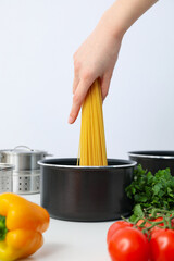 Concept of kitchen supplies and kitchen dish