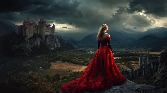 red queen and castle. Generative AI