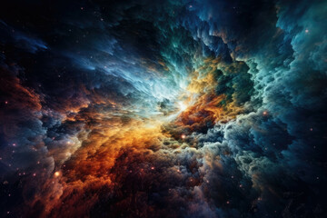 Obraz na płótnie Canvas Cosmic art. The element of this image provided by NASA. Generative AI