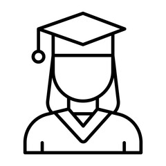 Female Graduate Icon