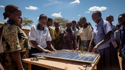 Dynamic Educational Demonstration of Solar Panel Technology with Engaged Students and Teacher....