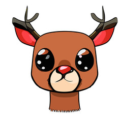 Little deer face. vector illustrator