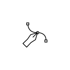Drawing pen linear icon concept. Drawing pen line vector sign, symbol, illustration.