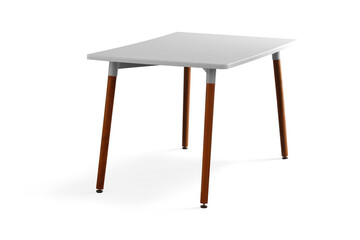 wooden table isolated on white background .dinning table .
