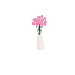 pink flower in a vase