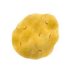 主線なし　手描き水彩　玉ねぎのイラスト