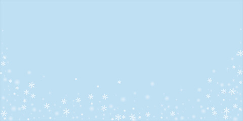 Falling snowflakes christmas background. Subtle