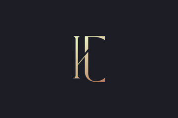 hc letter, hj fashion brand design modern style creative golden wordmark design typography illustration, hj, hc lettering, hc golden