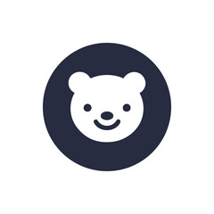 Teddy Bear face cartoon icon