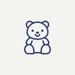 Teddy Bear cartoon line icon