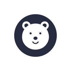 Fototapeta premium Teddy Bear face cartoon icon