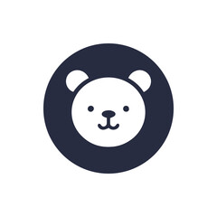 Teddy Bear face cartoon icon