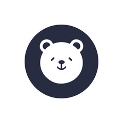 Teddy Bear face cartoon icon